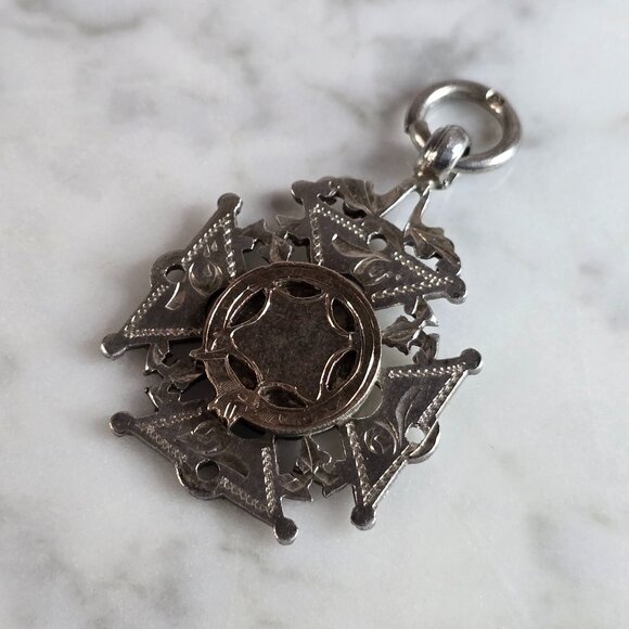 Antique English Sterling Silver Watch Fob Medal 10.2g E7515